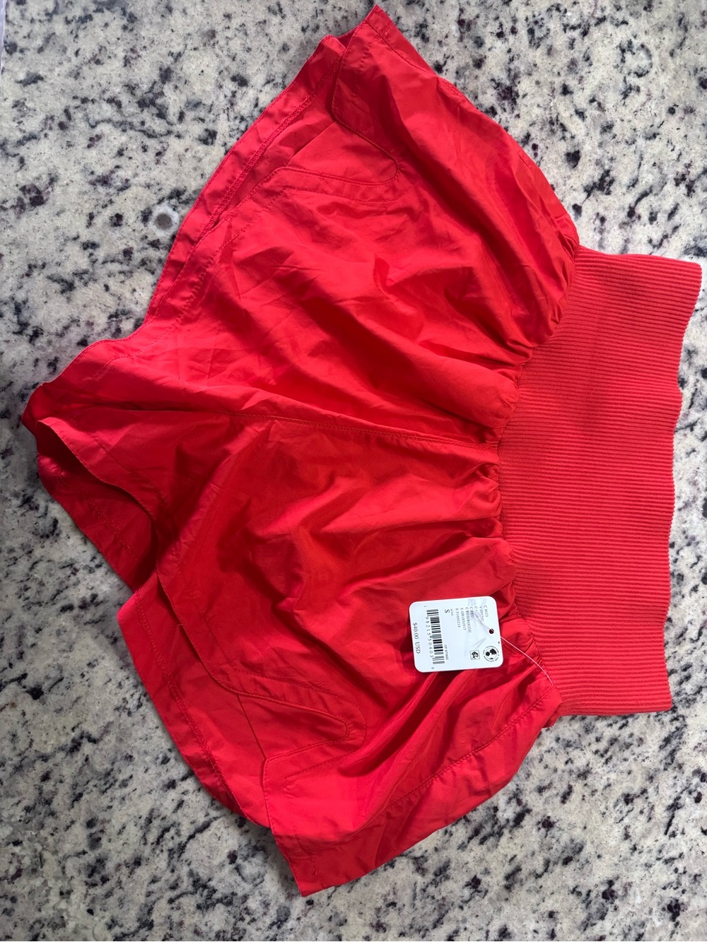 Free People Carpe Diem High Waisted Shorts- Red - Picture 4 of 5